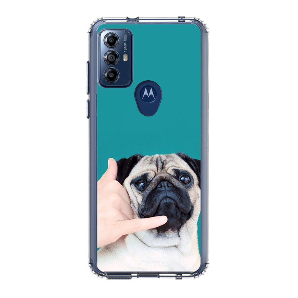 Pug is on the Phone Motorola Moto G Play 2023 Case