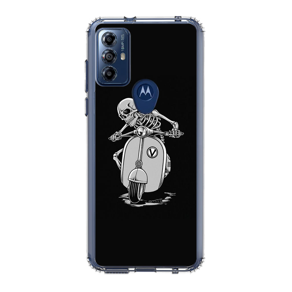 Skeleton Rides Scooter Motorola Moto G Play 2023 Case