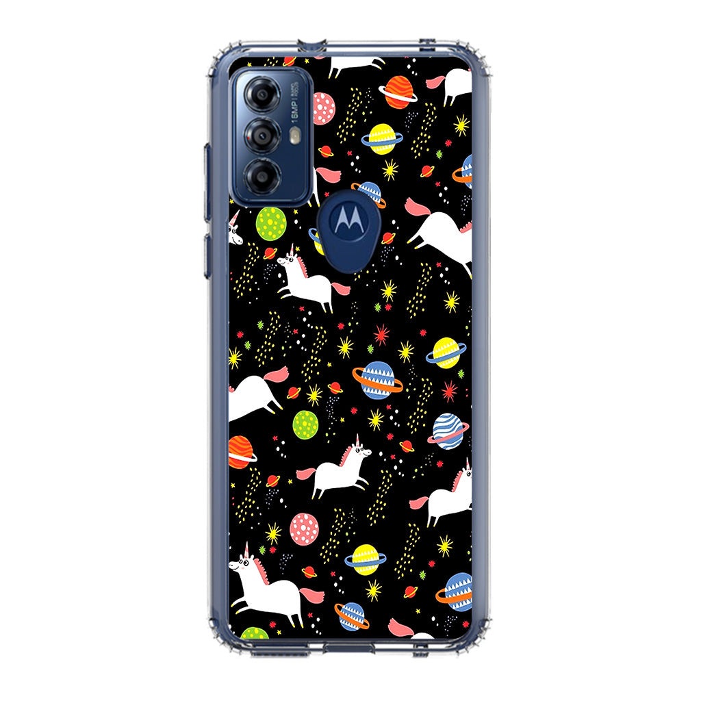 Space Unicorn Pattern Motorola Moto G Play 2023 Case