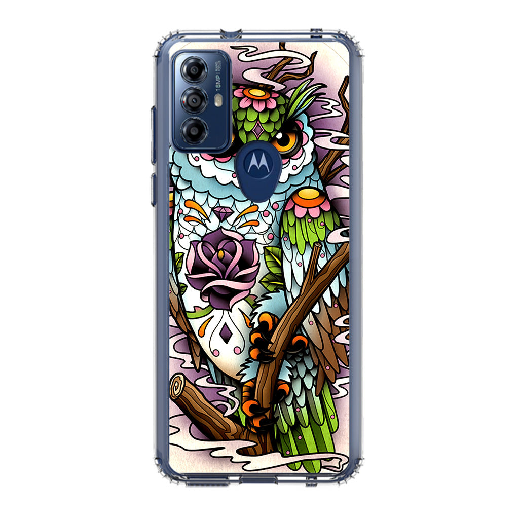 Sugar Skull Owl Tattoo Motorola Moto G Play 2023 Case