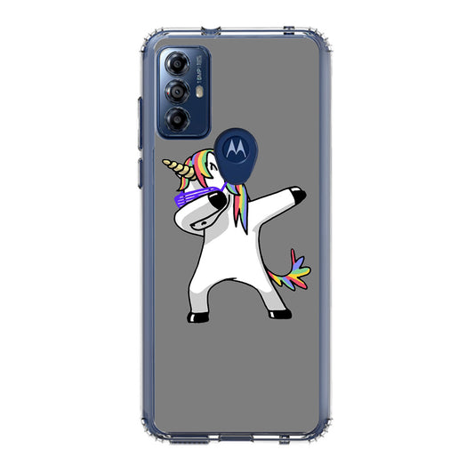 Unicorn Dabbing Grey Motorola Moto G Play 2023 Case