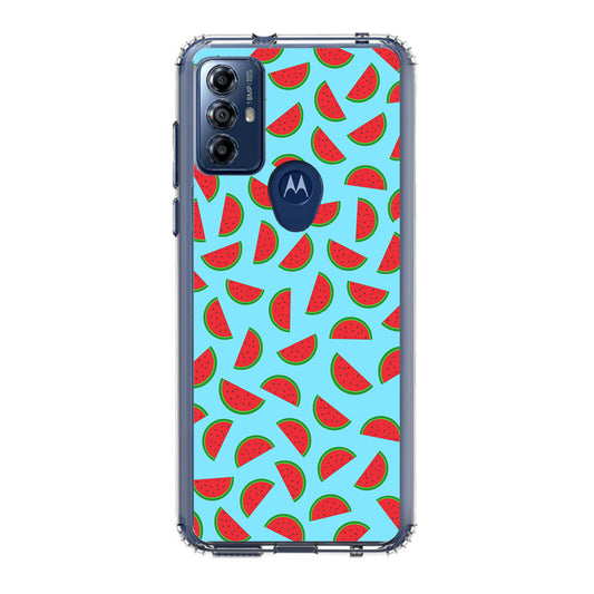 Watermelon Fruit Pattern Blue Motorola Moto G Play 2023 Case