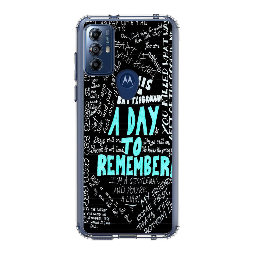 A Day To Remember Quote Motorola Moto G Play 2023 Case