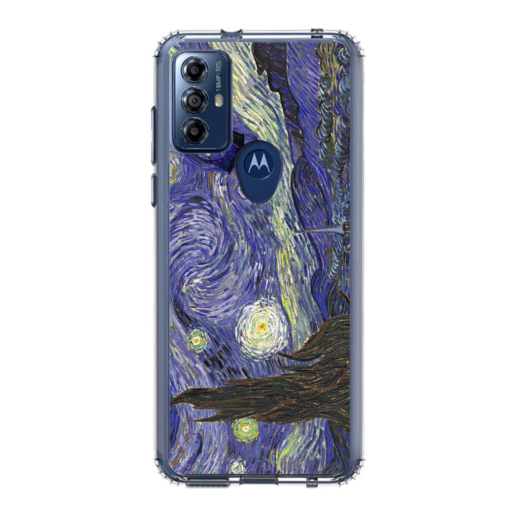 Dr Who Tardis In Van Gogh Starry Night Motorola Moto G Play 2023 Case