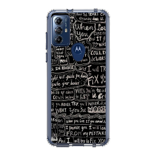 Fix You Lyrics Motorola Moto G Play 2023 Case