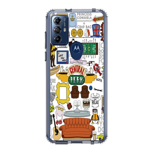 Friends TV Show Central Perk Sticker Motorola Moto G Play 2023 Case