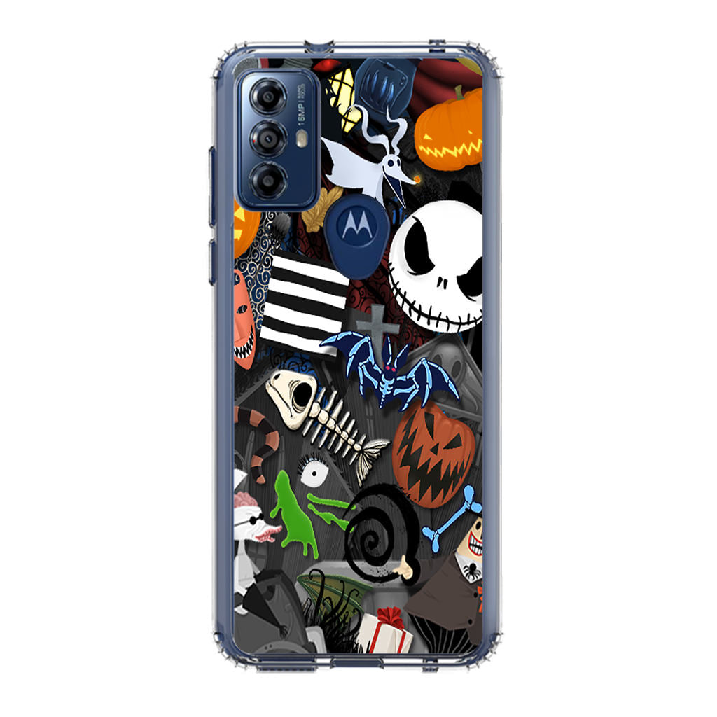 Nightmare Before Chrismast Collage Motorola Moto G Play 2023 Case