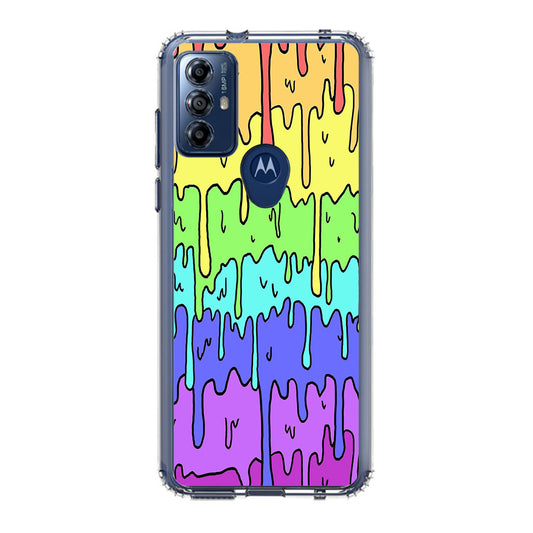 Pastel Kawaii Melting Rainbow Motorola Moto G Play 2023 Case