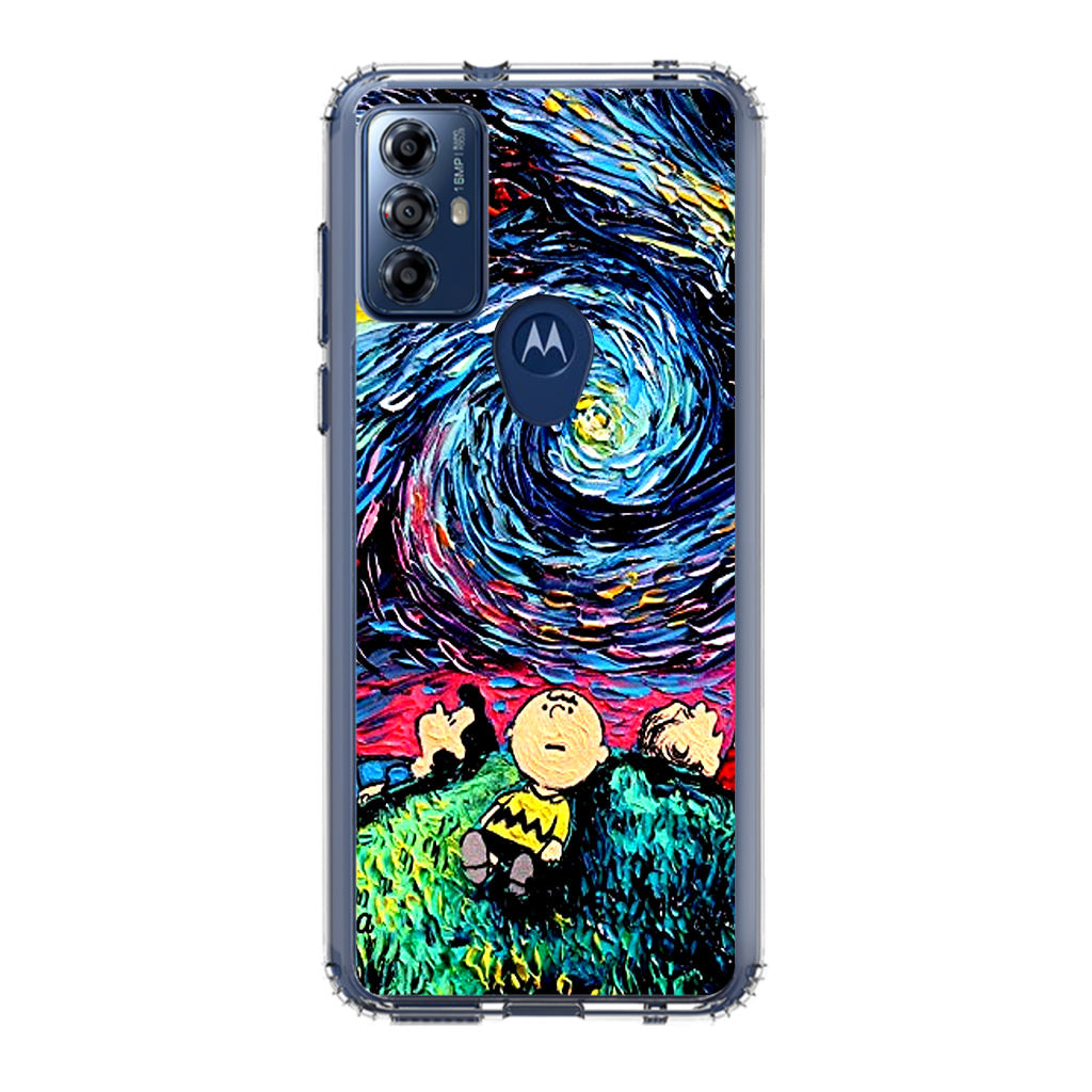 Peanuts At Starry Night Motorola Moto G Play 2023 Case