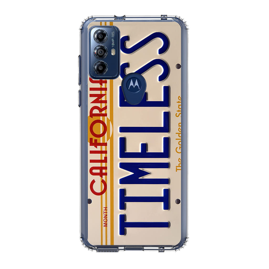 Back to the Future License Plate Timeless Motorola Moto G Play 2023 Case