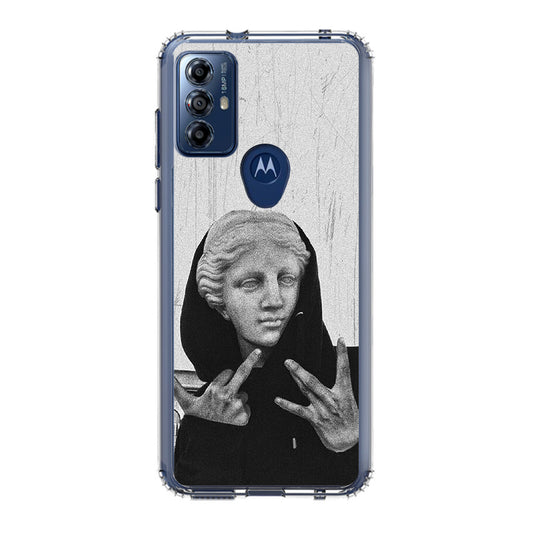 Greek Statue Wearing Hoodie Motorola Moto G Play 2023 Case