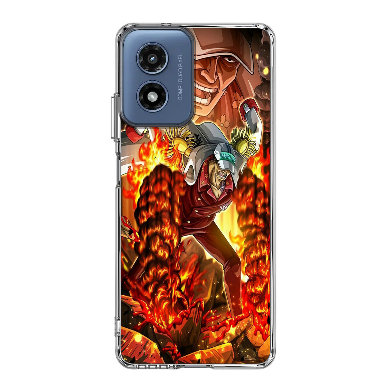 Akainu Exploding Volcano Motorola Moto G Play 2024 Case