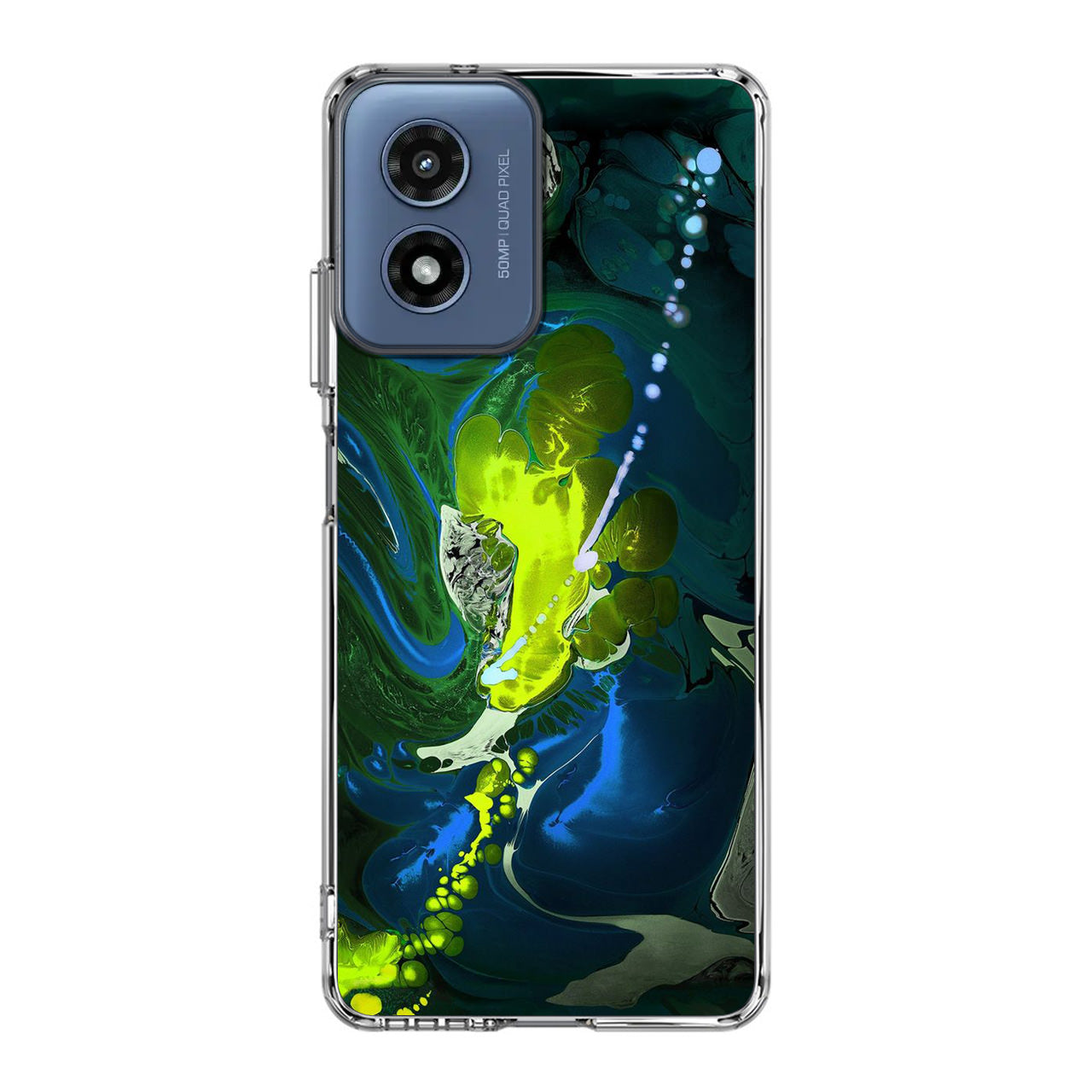 Abstract Green Blue Art Motorola Moto G Play 2024 Case