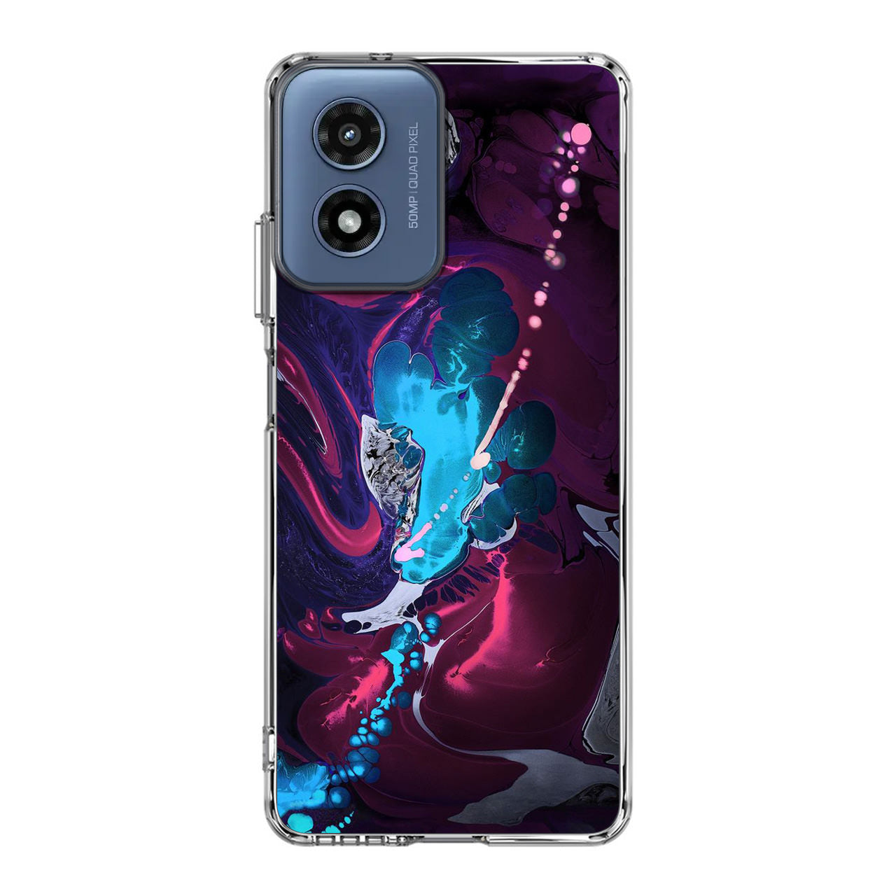 Abstract Purple Blue Art Motorola Moto G Play 2024 Case