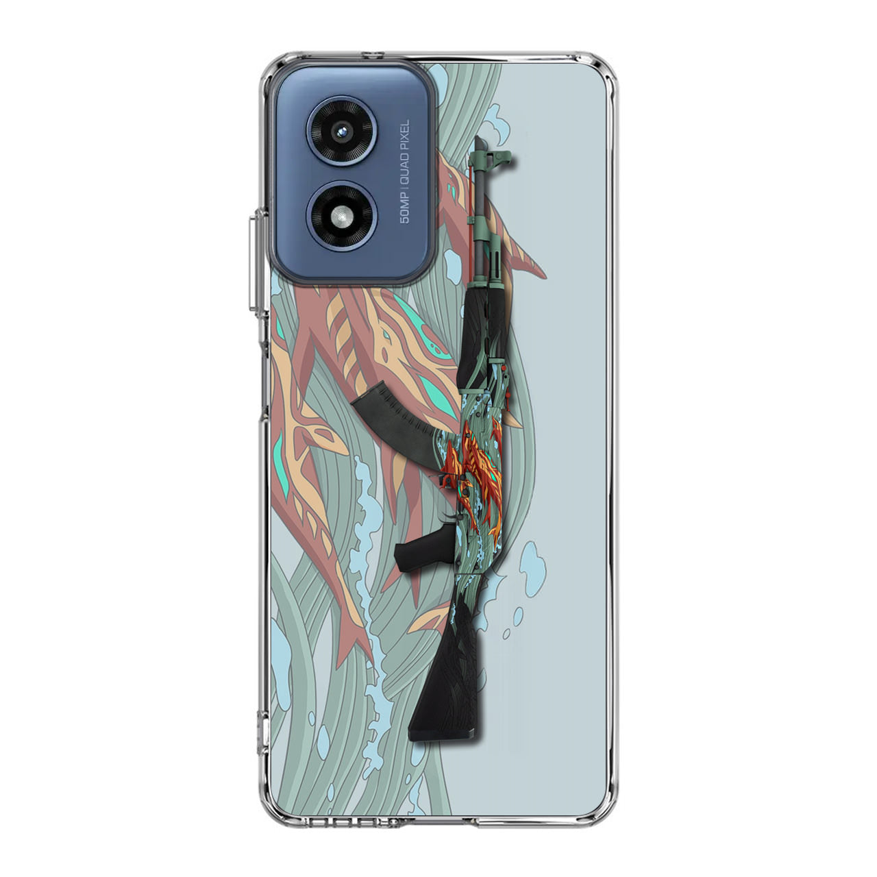 AK-47 Aquamarine Revenge Motorola Moto G Play 2024 Case