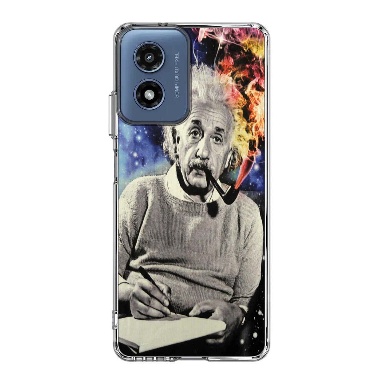 Albert Einstein Smoking Motorola Moto G Play 2024 Case