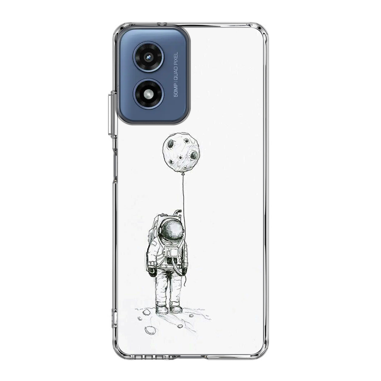Astronaut Moon Balloon Motorola Moto G Play 2024 Case