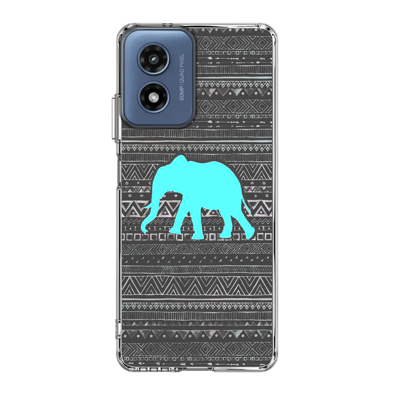 Aztec Elephant Turquoise Motorola Moto G Play 2024 Case