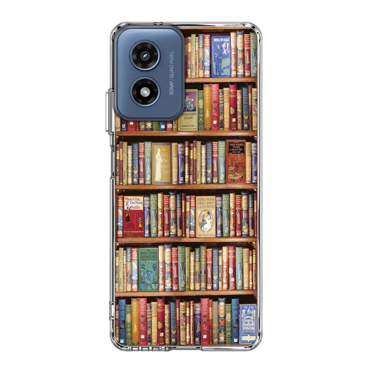 Bookshelf Library Motorola Moto G Play 2024 Case