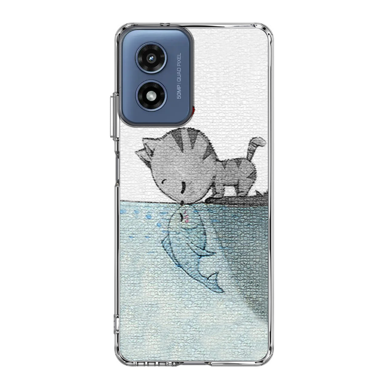 Cat Fish Kisses Motorola Moto G Play 2024 Case
