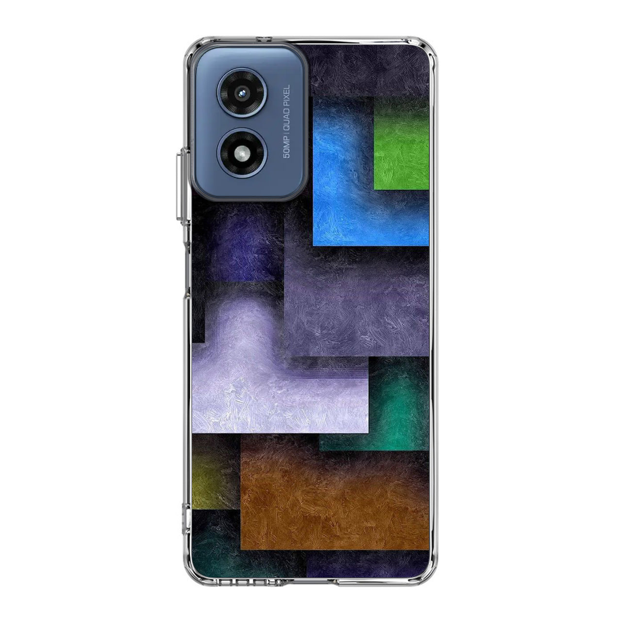 Colorful Rectangel Art Motorola Moto G Play 2024 Case