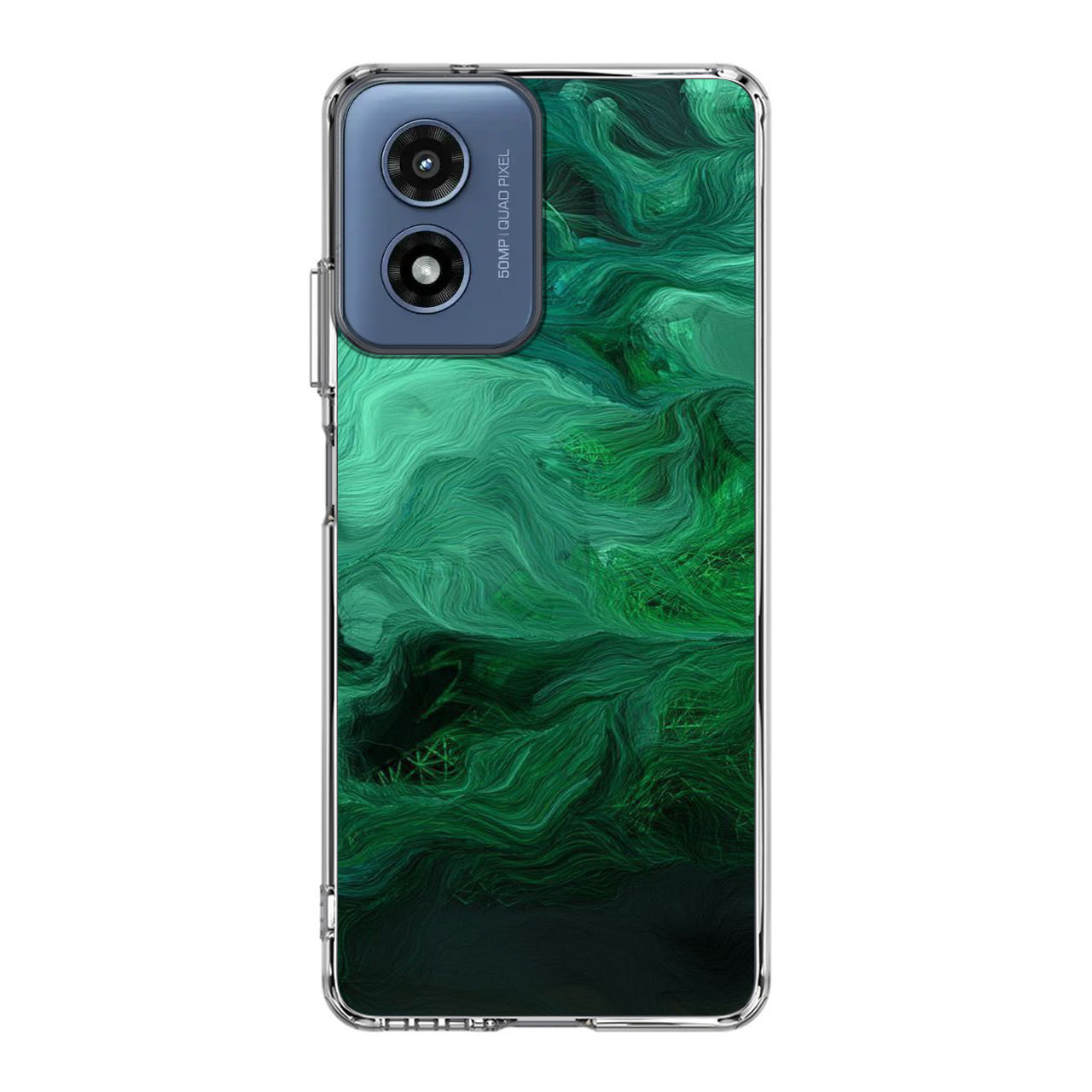 Green Abstract Art Motorola Moto G Play 2024 Case