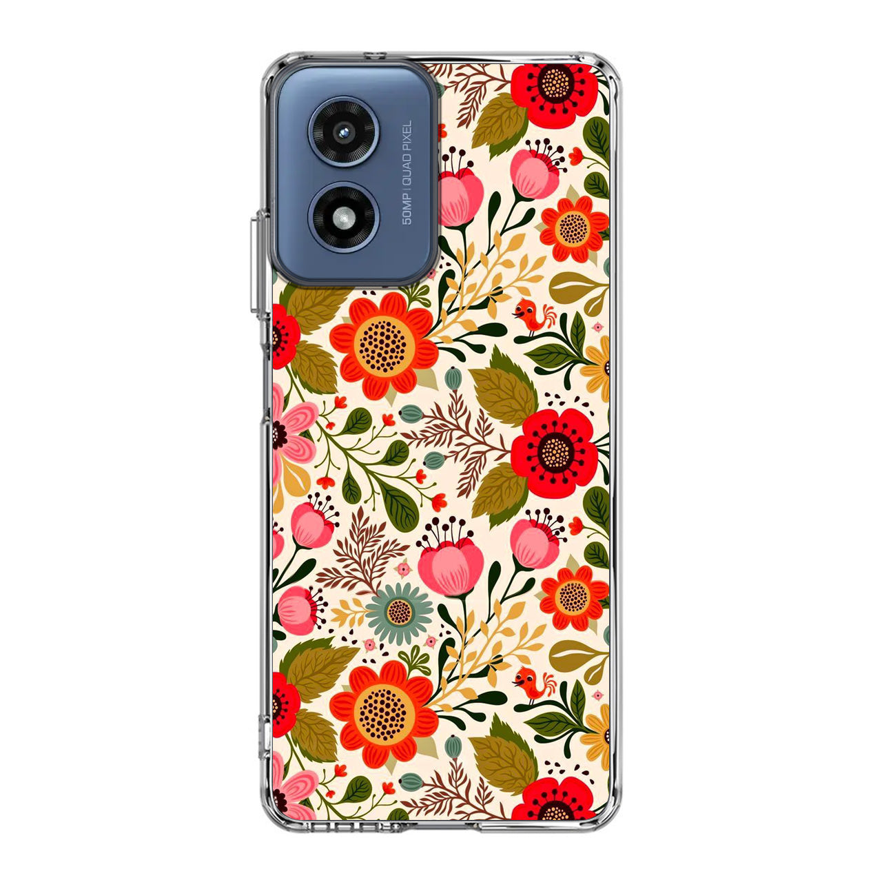 Hello Spring Pattern Motorola Moto G Play 2024 Case