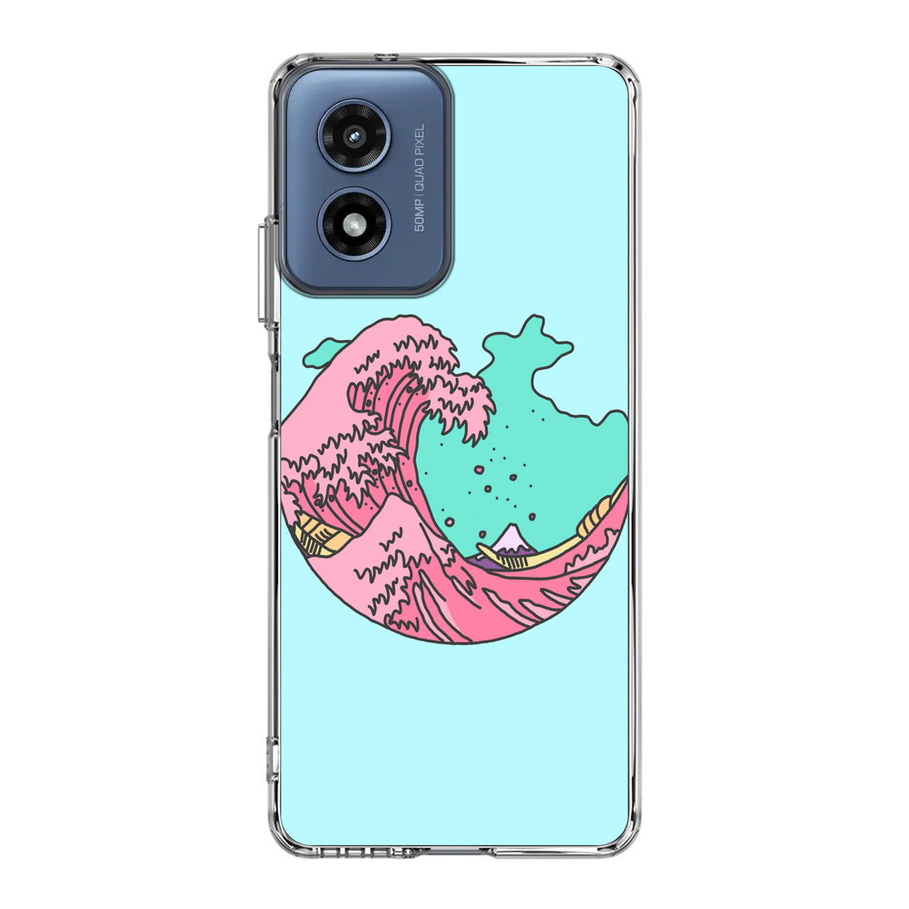 Japanese Pastel Wave Motorola Moto G Play 2024 Case