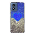 Love Glitter Blue and Grey Motorola Moto G Play 2024 Case