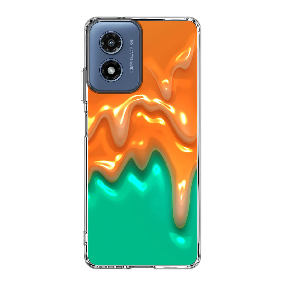 Orange Paint Dripping Motorola Moto G Play 2024 Case
