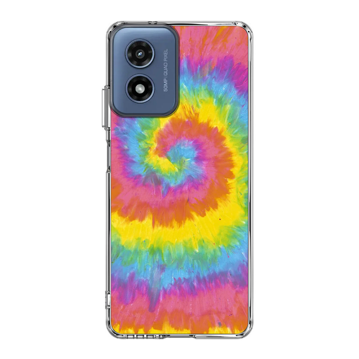 Pastel Rainbow Tie Dye Motorola Moto G Play 2024 Case
