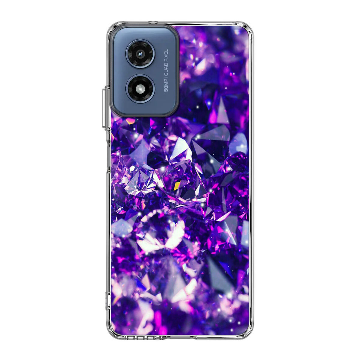 Purple Crystal Motorola Moto G Play 2024 Case