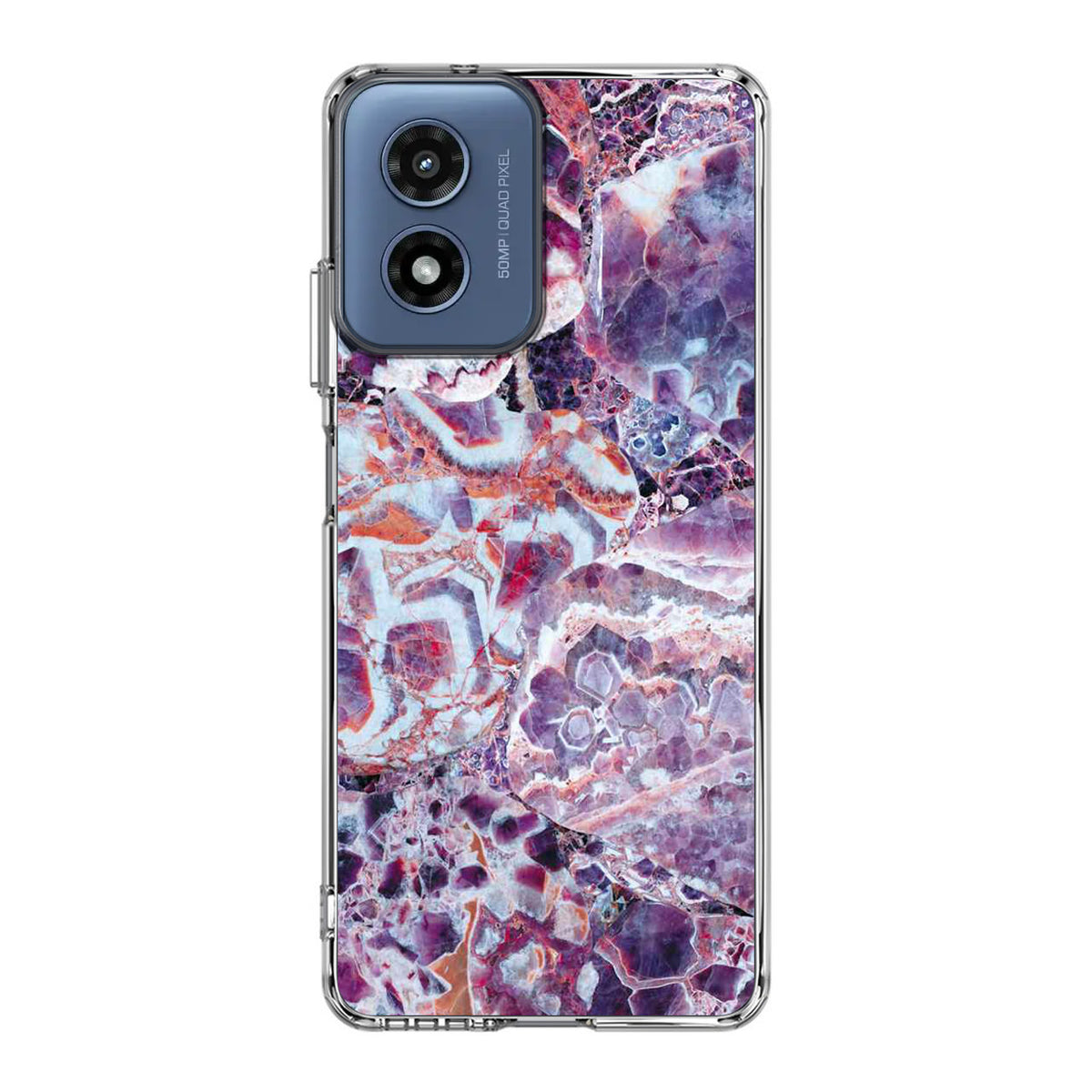 Purple Marble Motorola Moto G Play 2024 Case