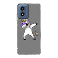 Unicorn Dabbing Grey Motorola Moto G Play 2024 Case