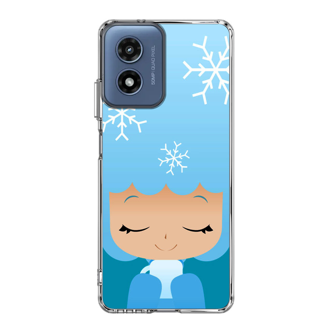 Winter Afro Girl Motorola Moto G Play 2024 Case
