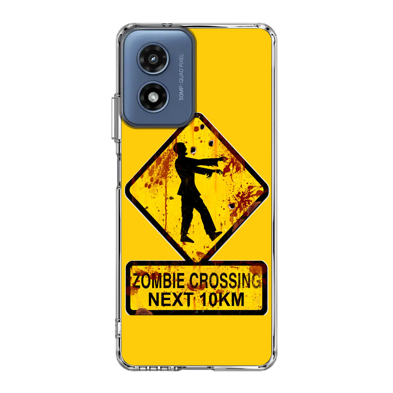 Zombie Crossing Sign Motorola Moto G Play 2024 Case