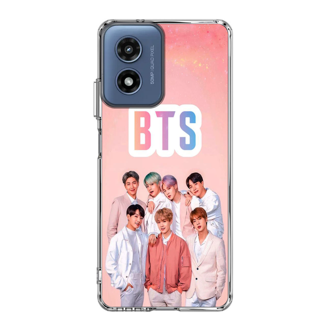 BTS Member in Pink Motorola Moto G Play 2024 Case