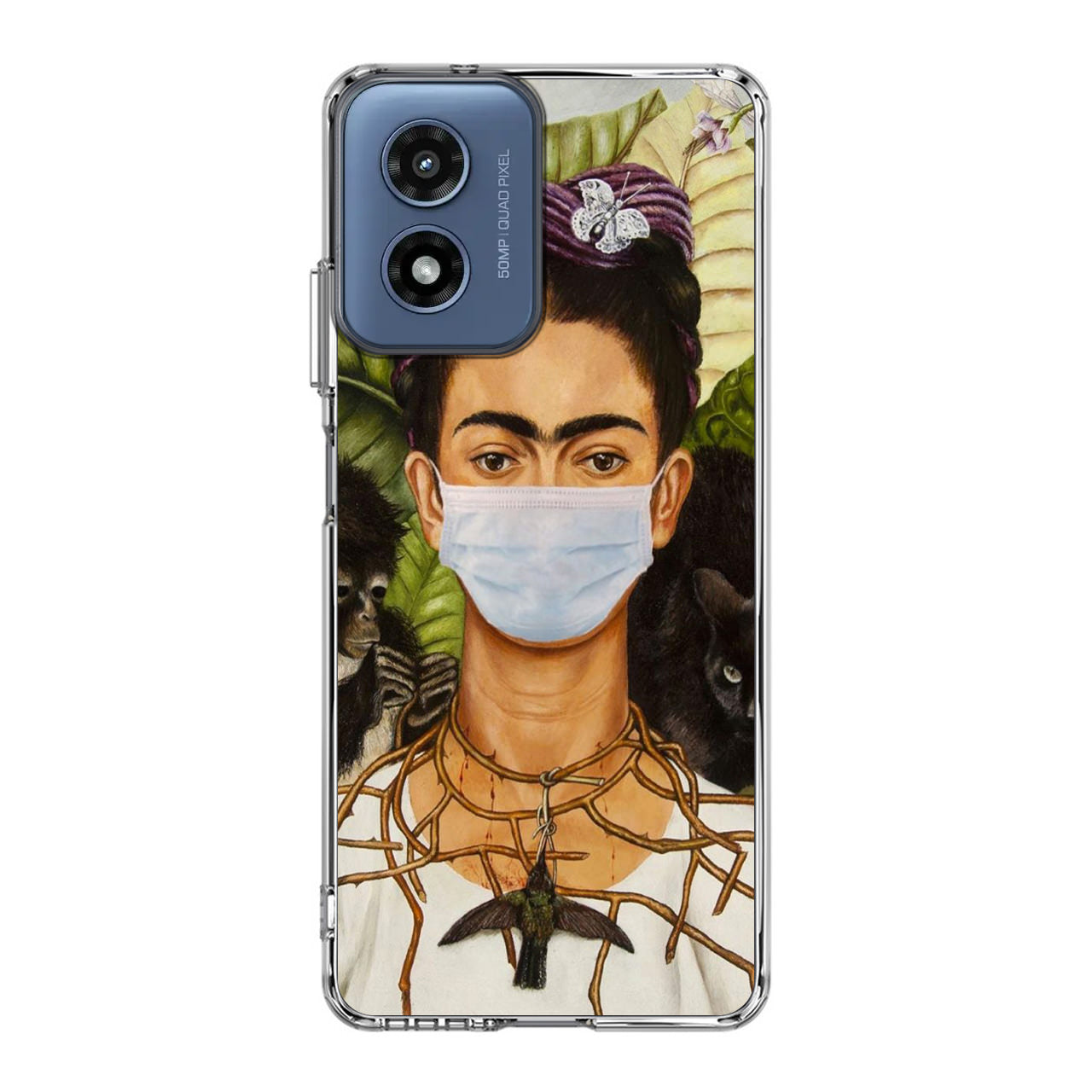 Frida Kahlo Wear Mask Motorola Moto G Play 2024 Case