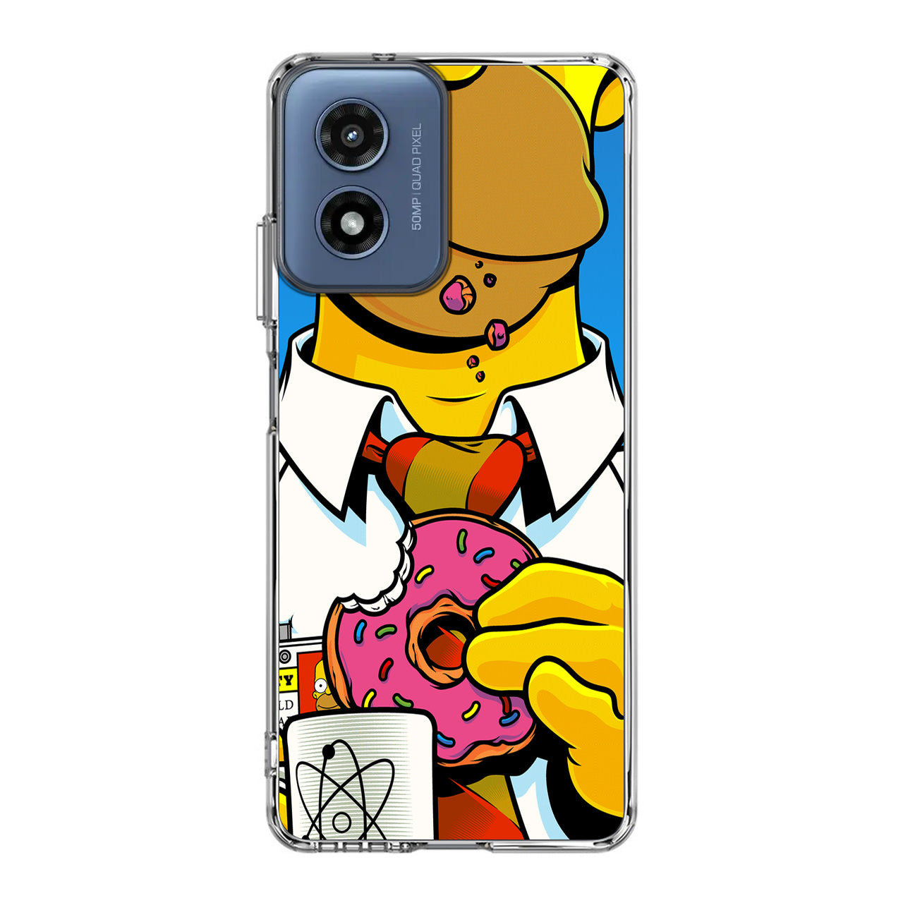 Homer Eats Donut Motorola Moto G Play 2024 Case