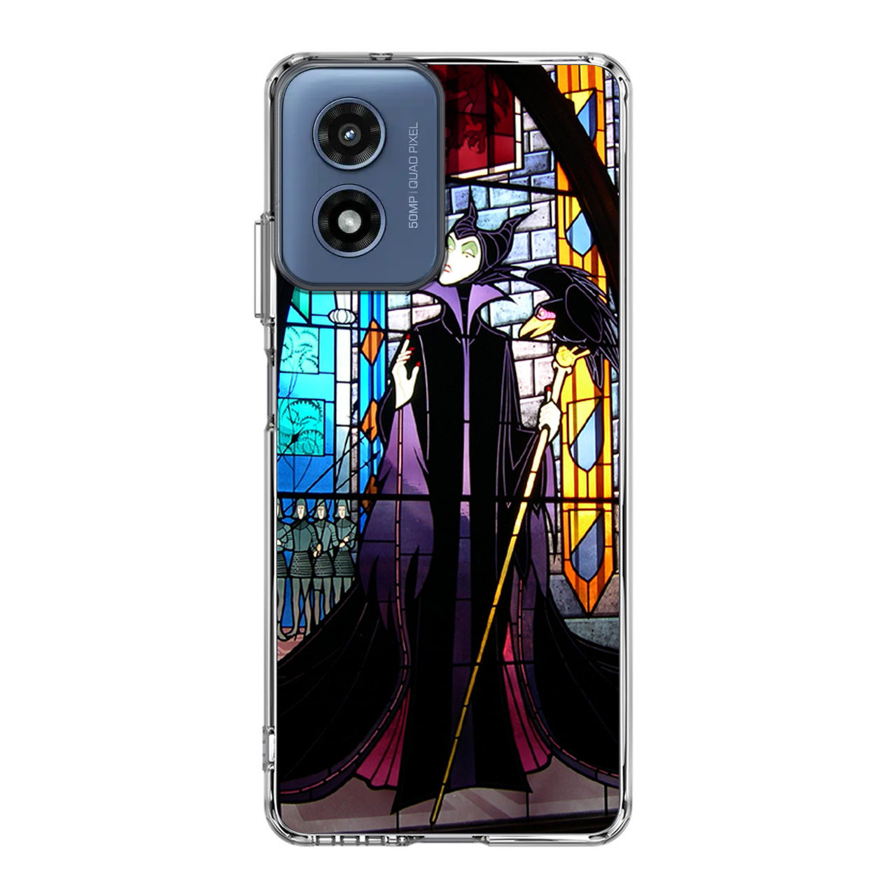 Maleficent Sleeping Beauty Glass Art Motorola Moto G Play 2024 Case