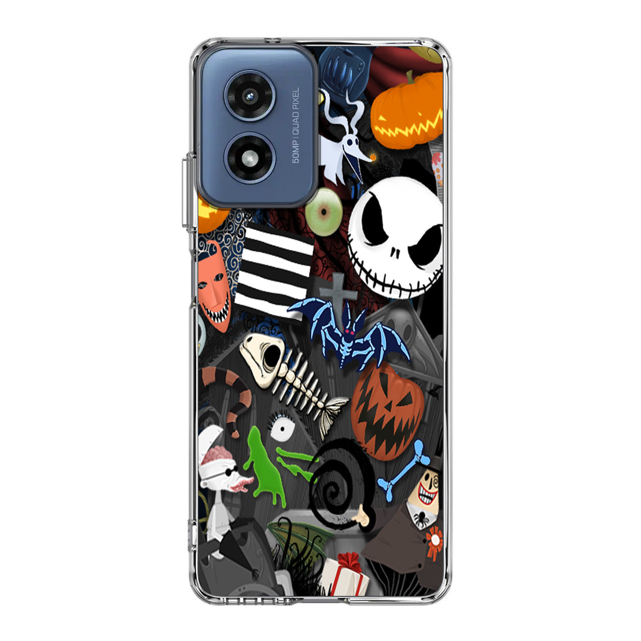 Nightmare Before Chrismast Collage Motorola Moto G Play 2024 Case