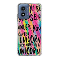 Rainbow Unicorn Quote Motorola Moto G Play 2024 Case
