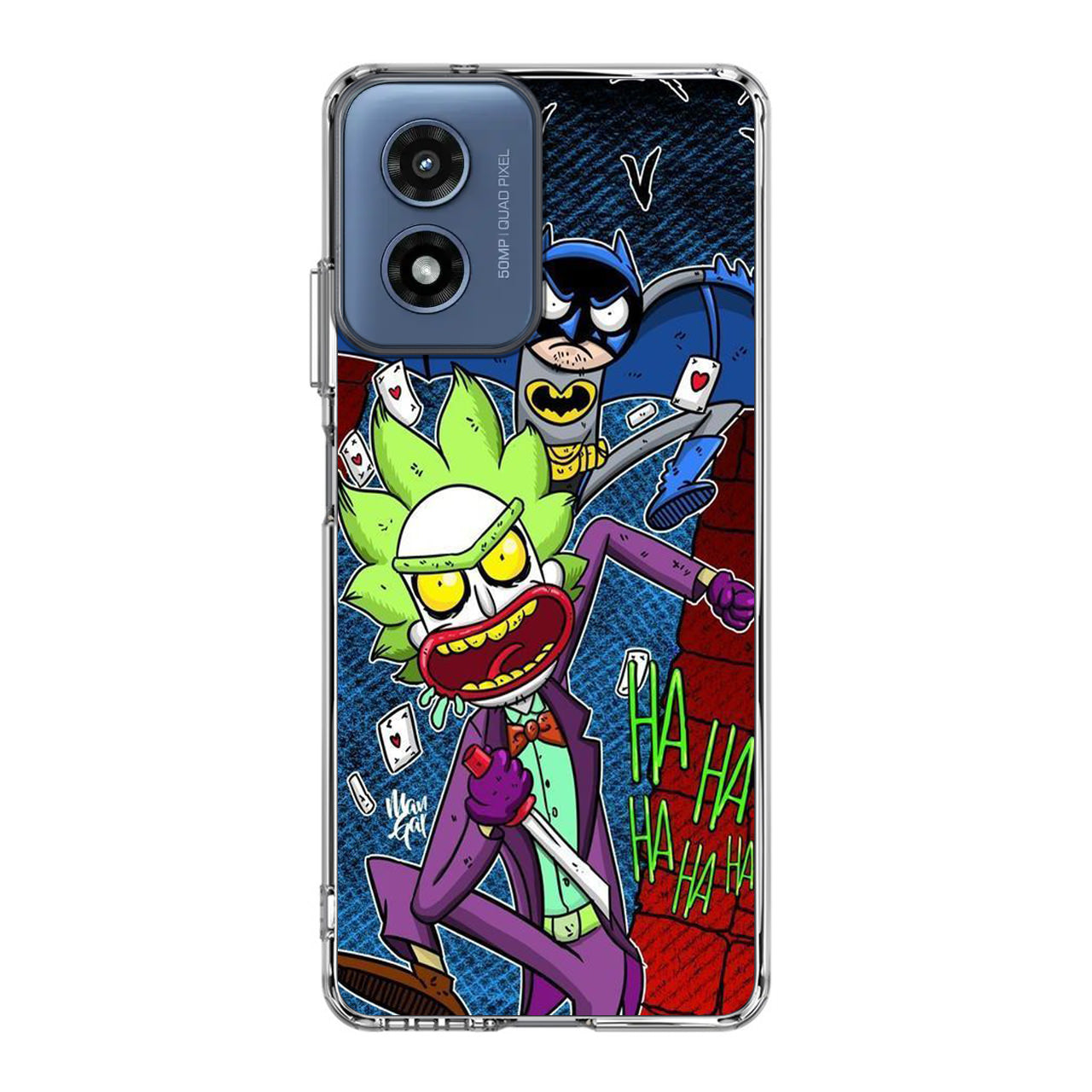 Rick And Morty Bat And Joker Clown Motorola Moto G Play 2024 Case