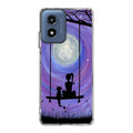 Girl Cat and Moon Motorola Moto G Play 2024 Case