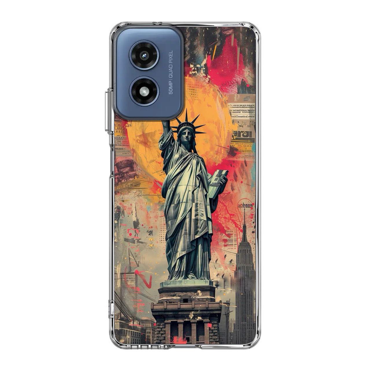Canvas Art Statue of Liberty Motorola Moto G Play 2024 Case
