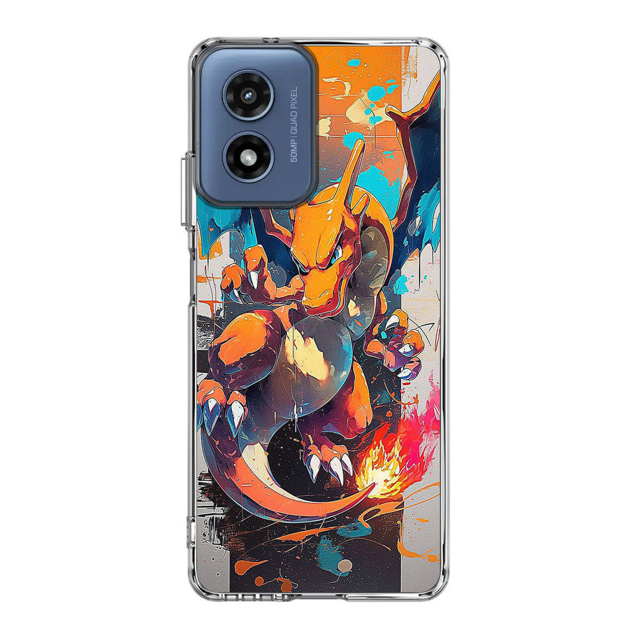 Charizard Inferno on Canvas Motorola Moto G Play 2024 Case