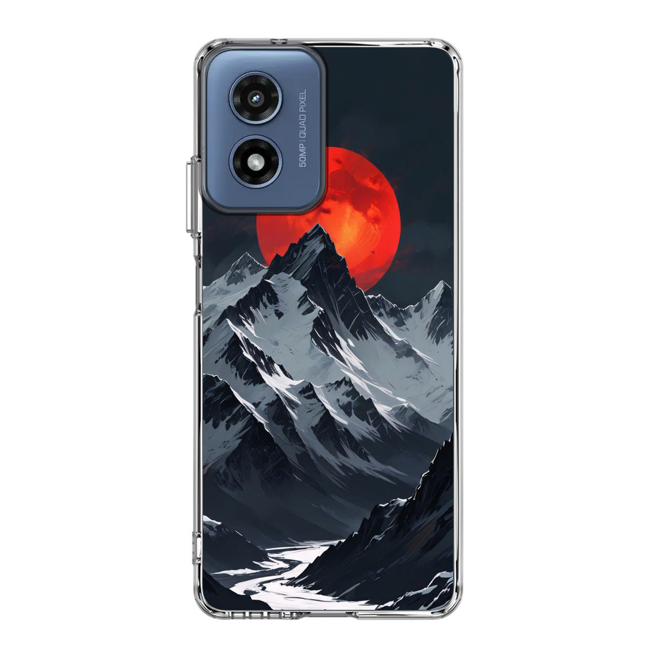 Crimson Eclipse The Mountain Motorola Moto G Play 2024 Case