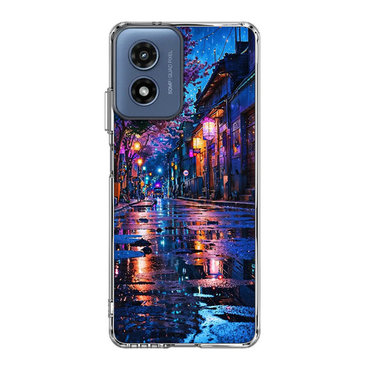 Midnight Sakura Glow Motorola Moto G Play 2024 Case