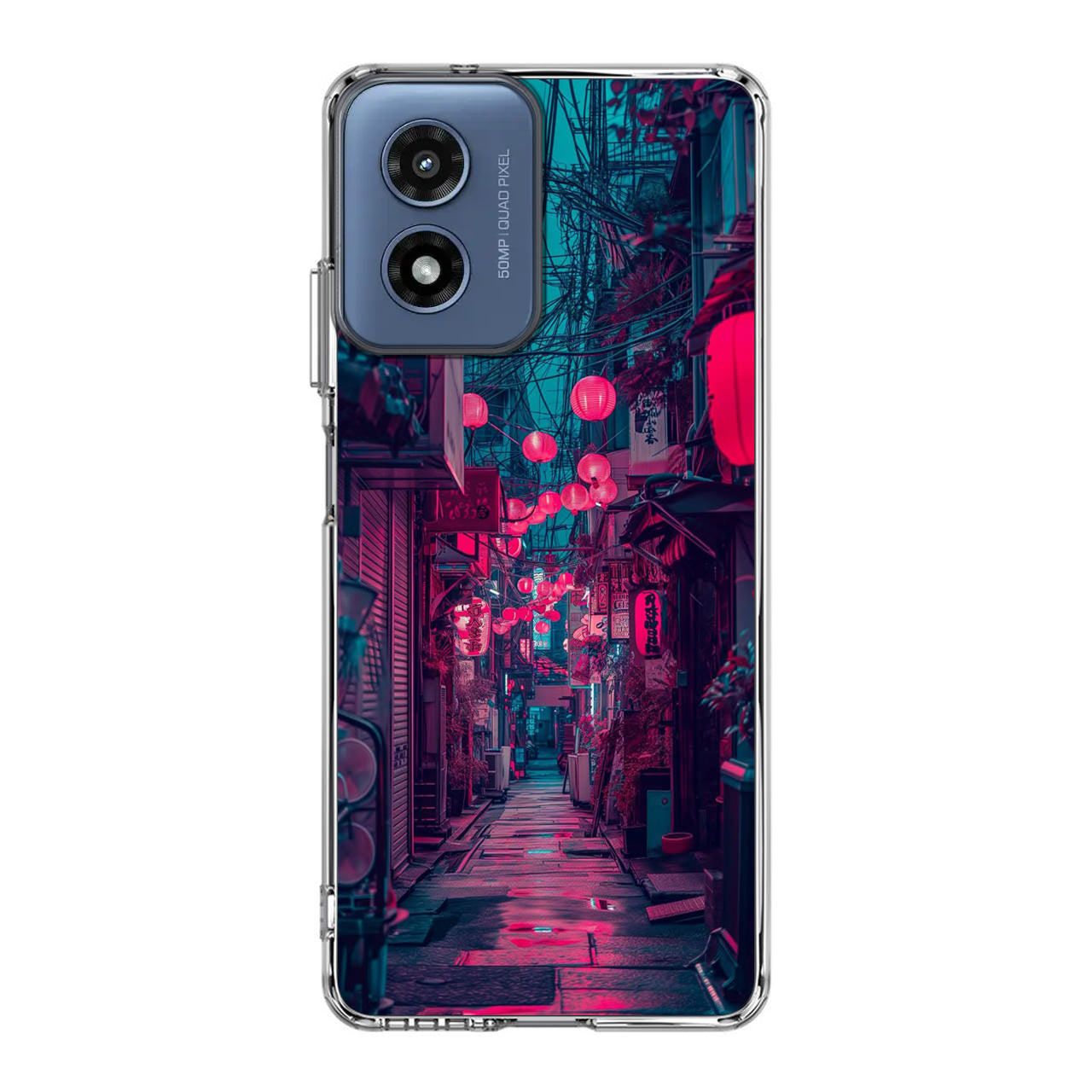 Neon Veins of the Night Market Motorola Moto G Play 2024 Case