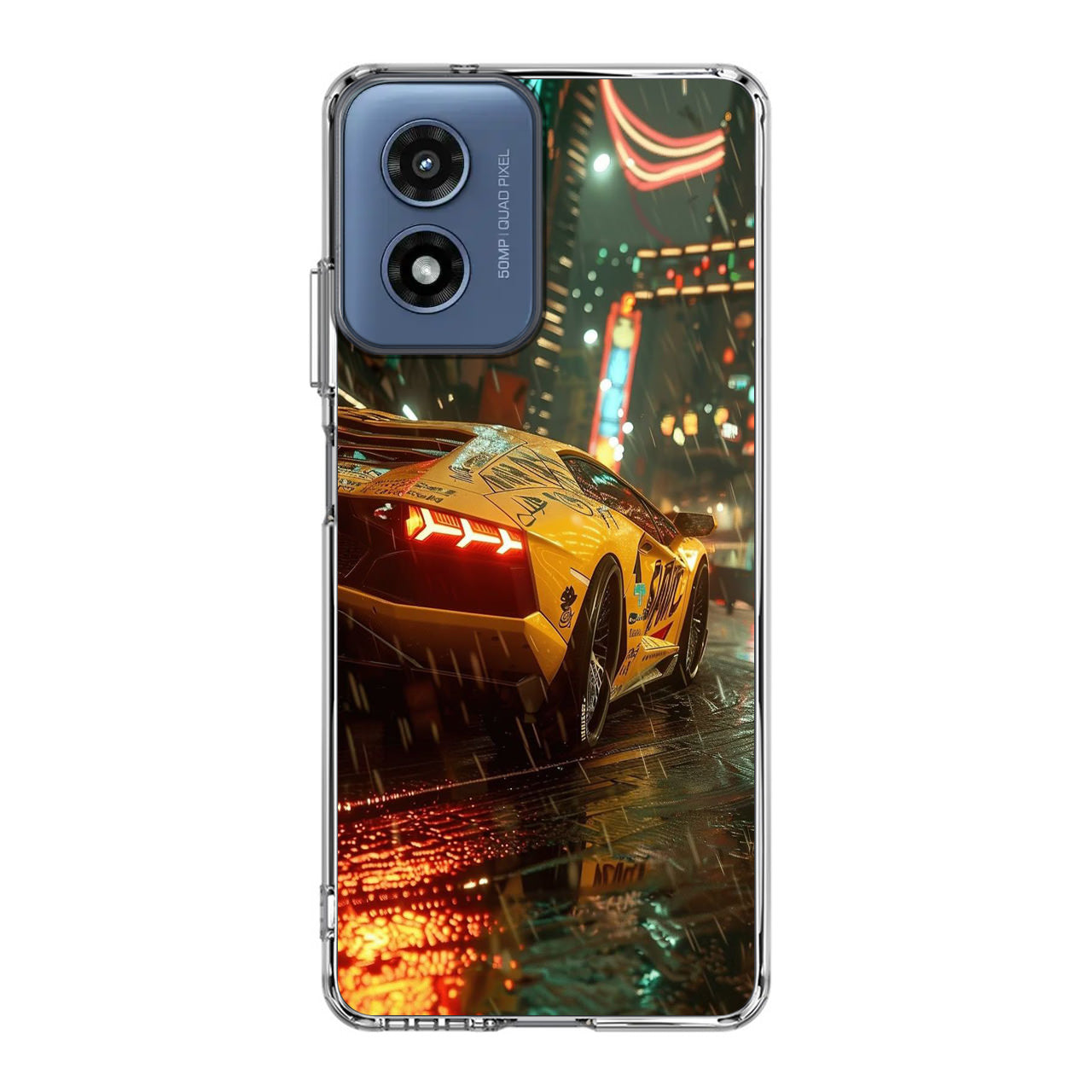 Night Drift Thunder Neon Streets Motorola Moto G Play 2024 Case